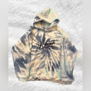 Kids dreamsicle Hoodie, size Large, Blue and White Tie Dye
